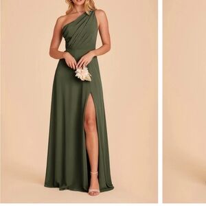 Birdy Grey One-Shoulder Olive Green Gown